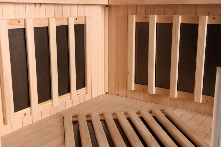 SUPREME Sauna na podczerwień 2 osobowa 120x120x190 cm SB80120  wnętrze