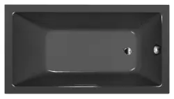 NOEMI Wanna akrylowa prostokątna 160x80x39 cm ciemnoszary 	71722.30