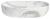 CALEO umywalka ceramiczna nablatowa, 60x42x14 cm, bianco carrara CA590BC  bok