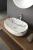 CALEO umywalka ceramiczna nablatowa, 60x42x14 cm, bianco carrara CA590BC  aranżacja