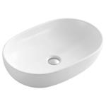 CALEO Umywalka ceramiczna nablatowa, 60x42x14 cm, biała CA590