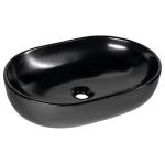 CALEO umywalka ceramiczna nablatowa, 60x42x14 cm, czarny mat CA590B