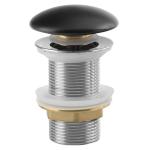 Korek umywalkowy 5/4“, klik-klak, wys. 0-60mm, grzybek ceramiczny, czarny mat AR901