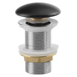 Korek umywalkowy 5/4“, klik-klak, wys. 0-60mm, grzybek ceramiczny, czarny mat AR901