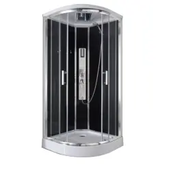 TREND Kabina prysznicowa wolnostojąca czterościenna półokrągła z hydromasażem 90x90x215 cm SANOTECHNIK CL70