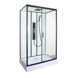 SKY 3 Kabina prysznicowa prostokątna czterościenna wolnostojąca z hydromasażem 120x80x225 cm SANOTECHNIK CL75