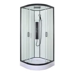 SKY 1 Kabina prysznicowa półokrągła czterościenna wolnostojąca z hydromasażem 90x90x225 cm SANOTECHNIK CL73