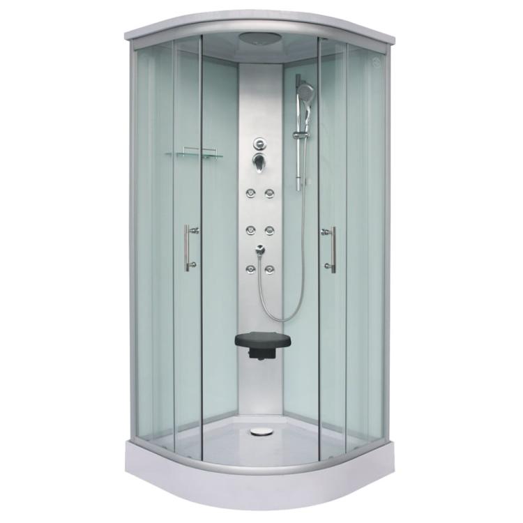 RUMBA Kabina prysznicowa półokrągła czterościenna wolnostojąca z hydromasażem 90x90x215 cm SANOTECHNIK CL88.jpg