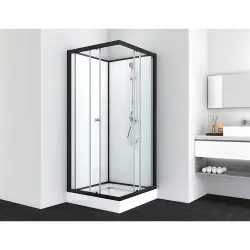 UNI 2 Kabina prysznicowa kwadratowa czterościenna wolnostojąca 90x90x203 cm SANOTECHNIK PS15B