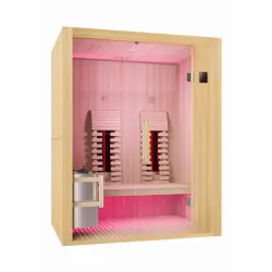 ALASKA Sauna Fińska z podczerwienią infrared 2-osobowa 160x110x200 cm SANOTECHNIK K60160