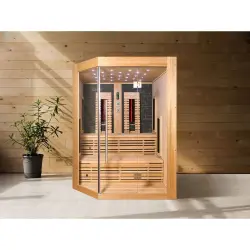 KIRUNA Sauna na podczerwień infrared 3-4 osobowa 160x114,1x64,8x114,1x160x210cm SANOTECHNIK K50160