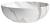 RONDANE umywalka ceramiczna nablatowa, bianco carrara, średnica 41x14 cm AR435BC bok