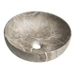 RONDANE umywalka ceramiczna nablatowa,  brecia marmor, średnica 41x14 cm 	AR435BM