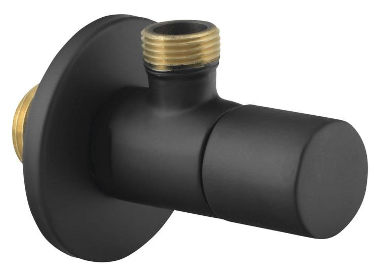 Zawór kątowy, 3/8" x 1/2", czarny mat SL015