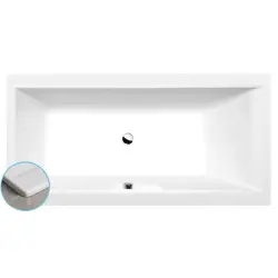 CLEO SLIM wanna prostokątna 160x70x48cm, biała 73611S