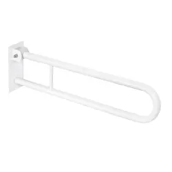 Poręcz łazienkowa składana z blokadą w kształcie U 813 mm  biała 301507814