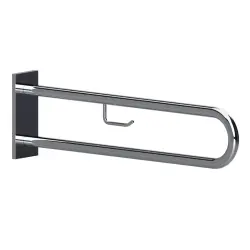  Poręcz łazienkowa  w kształcie U 813 mm z uchwytem na papier z kołnierzem osłonowym stal nierdzewna 301807461