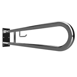  Poręcz łazienkowa  w kształcie U 850 mm z uchwytem na papier  stal nierdzewna 301406321
