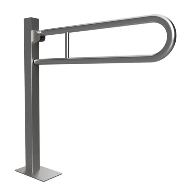Poręcz łazienkowa stojąca uchylna 750 mm stal nierdzewna szczotkowana 301107302