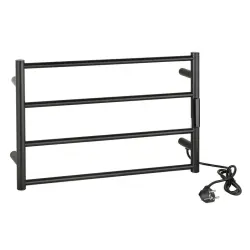 Grzejnik elektryczny na ręczniki 560x370x90 mm, 63 W, czarny 704151080