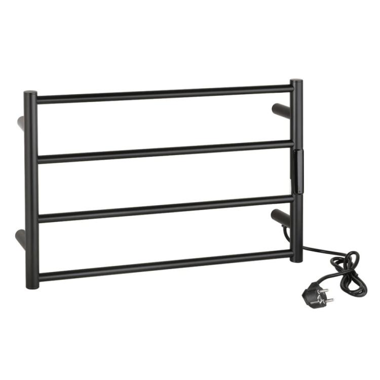 Grzejnik elektryczny na ręczniki 560x370x90 mm, 63 W, czarny 704151080