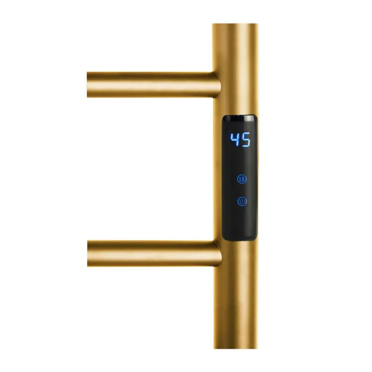 Grzejnik elektryczny na ręczniki 560x370x90 mm, 63 W, złoty mat 704153085 timer