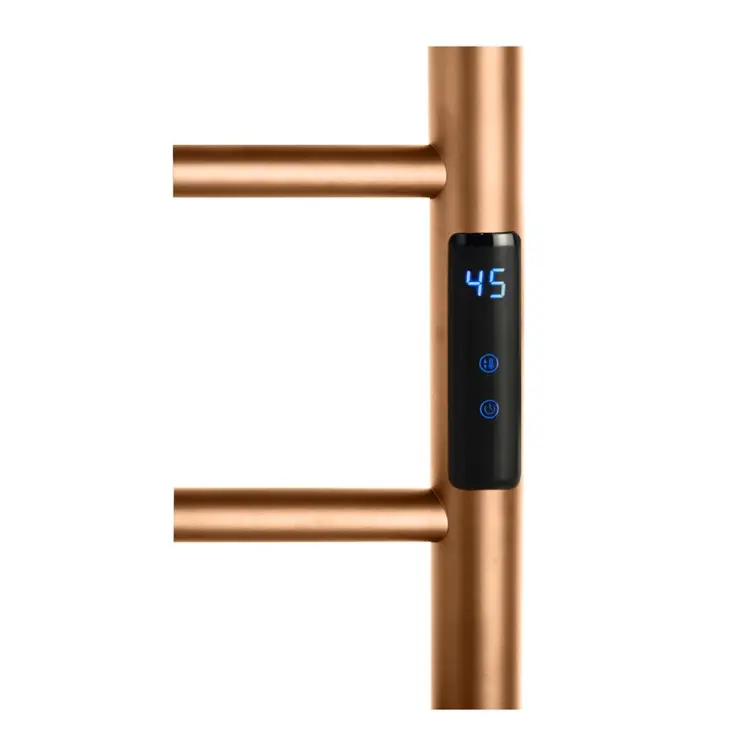 Grzejnik elektryczny na ręczniki 560x370x90 mm, 63 W, miedź mat 704154085  timer
