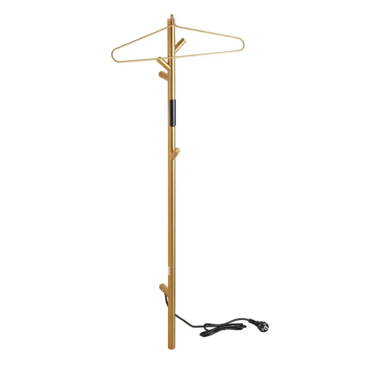 Grzejnik elektryczny na ręczniki 1180 mm, 30 W, złoty mat 704153015 z wieszakiem