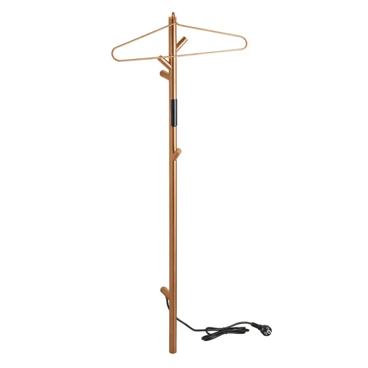 Grzejnik elektryczny na ręczniki 1180 mm, 30 W, miedź mat 704154015  z wieszakiem