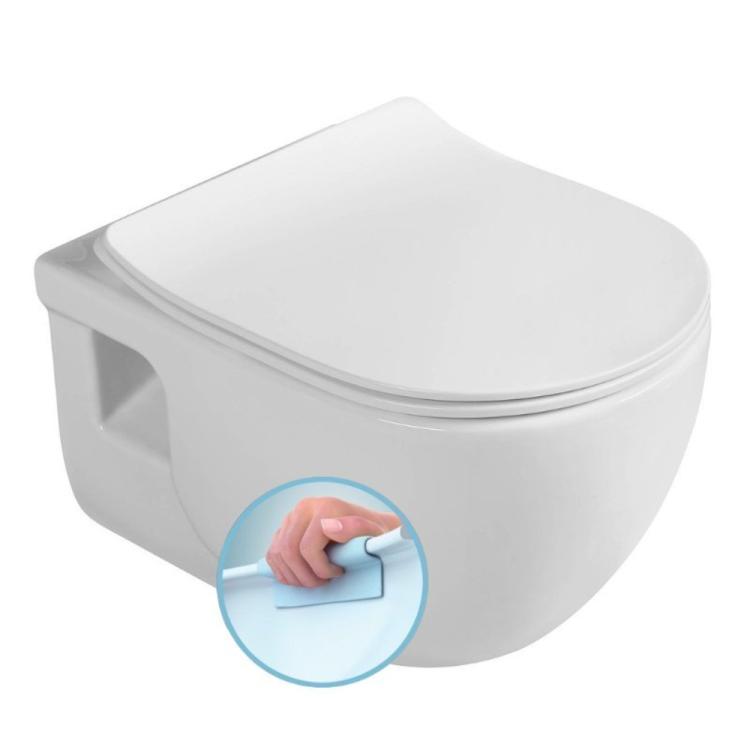 BRILLA WC wiszące, Rimless, 36,5x53 cm, biały 100614