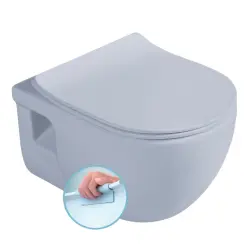 BRILLA WC wiszące, Rimless, 36,5x53 cm, jasnoniebieski mat 100614-107