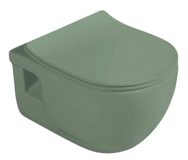 BRILLA deska WC slim Soft Close, zielony mat 100787-128 z wc