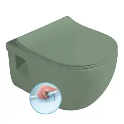 BRILLA WC wiszące, Rimless, 36,5x53 cm, zielony mat 100614-128
