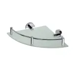 OMEGA Półka szklana narożna z relingiem 25x25 cm 104202162