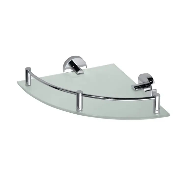 OMEGA Półka szklana narożna z relingiem 25x25 cm 104202162.webp