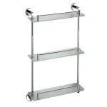 OMEGA Półka szklana potrójna z relingiem 40x67,5x13 cm 104202132