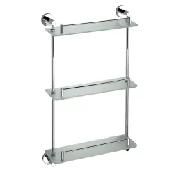 OMEGA Półka szklana potrójna z relingiem 40x67,5x13 cm 104202132