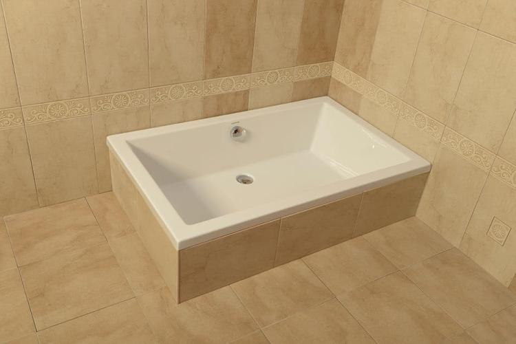 DEEP Brodzik akrylowy prostokątny wysoki 130x75 cm 72942 obudowany