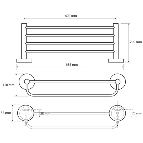OMEGA Półka na ręczniki z relingiem 65,5 cm 104105072 2.webp