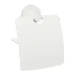 WHITE wieszak biały  na papier toaletowy z pokrywką prawy 104212034