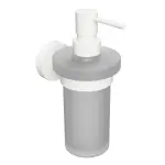 WHITE dozownik do mydła szklany z białym uchwytem 230 ml 104109014 