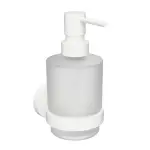WHITE dozownik do mydła szklany z białym uchwytem MINI 200 ml 104109104