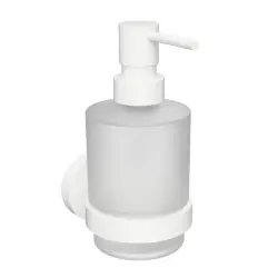 WHITE dozownik do mydła szklany z białym uchwytem MINI 200 ml 104109104