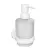 WHITE dozownik do mydła szklany z białym uchwytem MINI 200 ml 104109104.webp