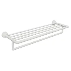 WHITE Półka biała z relingiem na ręcznik 50 cm 104219074