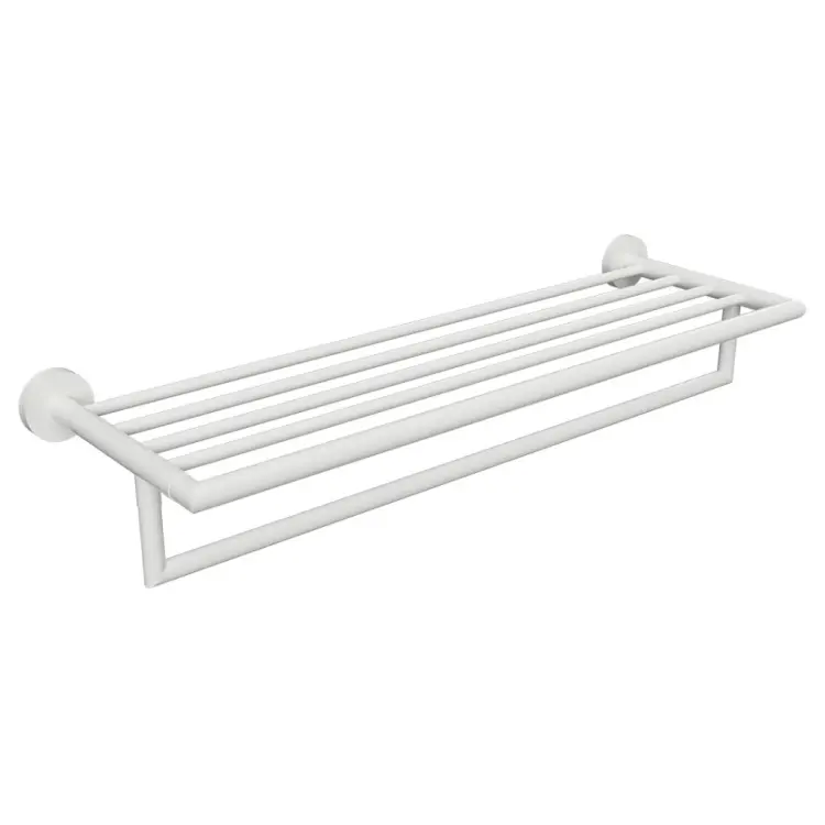 WHITE Półka biała z relingiem na ręcznik 50 cm 104219074.webp