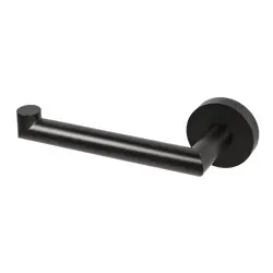 DARK Wieszak na papier toaletowy czarny mat bez pokrywy lewy 104212030L