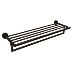 DARK Półka  na ręcznik z relingiem  czarny mat 50  cm 104219070