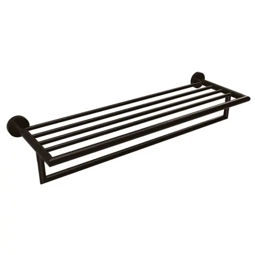 DARK Półka na ręcznik z relingiem czarny mat 50 cm 104219070.webp