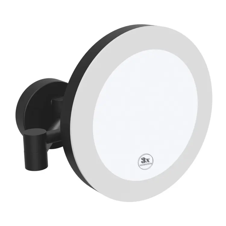 DARK Lusterko kosmetyczne z oświetleniem LED Ø200 mm IP44 czarne 116101770.webp